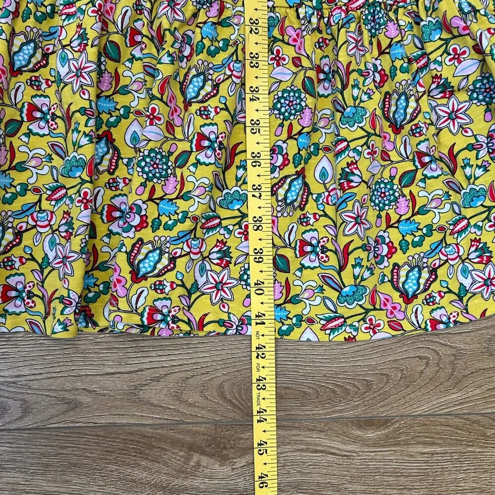 Boden Voop Cotton Tiered Dress Floral Yellow Women's Size UK 8R US 4R - Picture 4 of 12